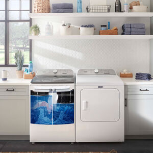 Maytag Pet Pro 29 in. 7.0 cu. ft. Electric Dryer with Pet Pro Option, Steam Cycle & Sensor Dry - White, White, hires