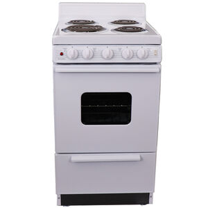 Premier 20 in. 2.4 cu. ft. Electric Range with Coil Burners - White, , hires