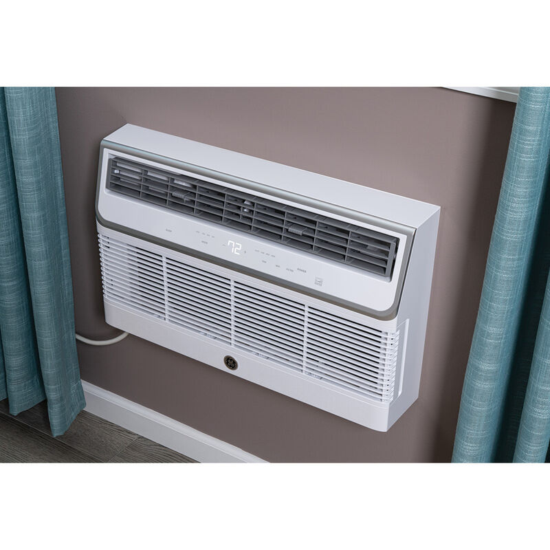 GE 12,000 BTU Smart Energy Star Through-the-Wall Air Conditioner with 3 Fan Speeds, Sleep Mode & Remote Control - White, , hires