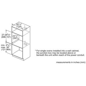 Bosch 800 Series 30 in. 4.6 cu. ft. Smart Electric Single Wall Oven with True European Convection - Stainless Steel, , hires