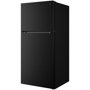 GE 30 in. 21.0 cu. ft. Garage-Ready Top Freezer Refrigerator - Black, Black, hires