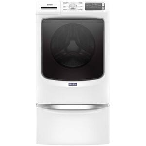 Maytag 27 in. 4.8. cu. ft. Stackable Front Load Washer with Extra Power, 16-Hr Fresh Hold Option, Sanitize & Steam Wash Cycle - White, White, hires