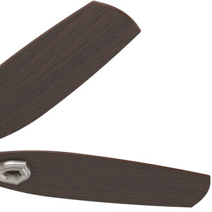 Hunter Builder 52 in. Ceiling Fan with LED Light Kit and Pull Chain - Brushed Nickel, Brushed Nickel, hires