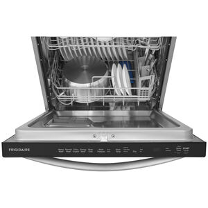 Frigidaire 24 in. Built-In Dishwasher with Top Control, 49 dBA Sound Level, 14 Place Settings, 5 Wash Cycles & Sanitize Cycle - Stainless Steel, , hires