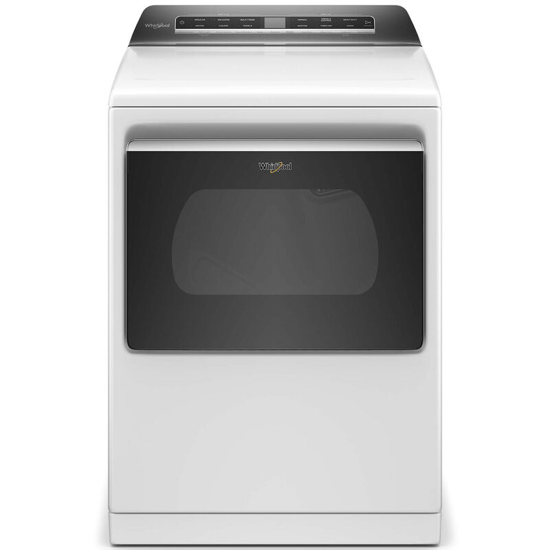 Whirlpool 27 in. 7.4 cu. ft. Top Loading Electric Dryer with 36 Dryer Programs,7 Dry Options, Sanitize Cycle, Wrinkle Care & Sensor Dry - White, White, hires