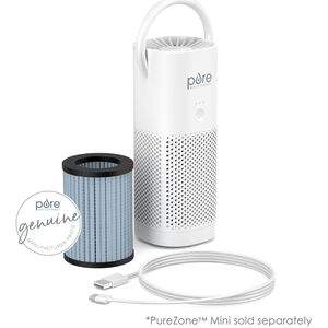 Pure Enrichment Genuine 2-in-1 True HEPA Replacement Filter for the PureZone Mini Portable Air Purifier, , hires