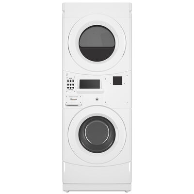 Whirlpool 27 in. 3.1 cu. ft. Electric Front Load Commercial Laundry Center - White | CET9100GQ