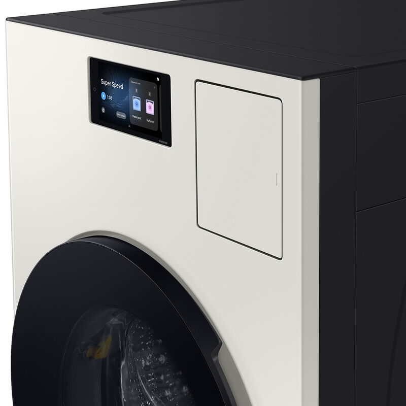 Samsung Bespoke 27 in. 5.3 cu. ft. Smart Electric Front Load AI All-in-One Combo with Sanitize and Steam Cycle - Ivory, Ivory, hires