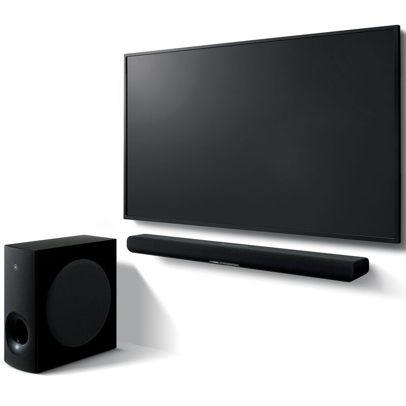 Yamaha 2.1 Channel Dolby Atmos Sound Bar with Bluetooth & Wireless Subwoofer - Black, , hires