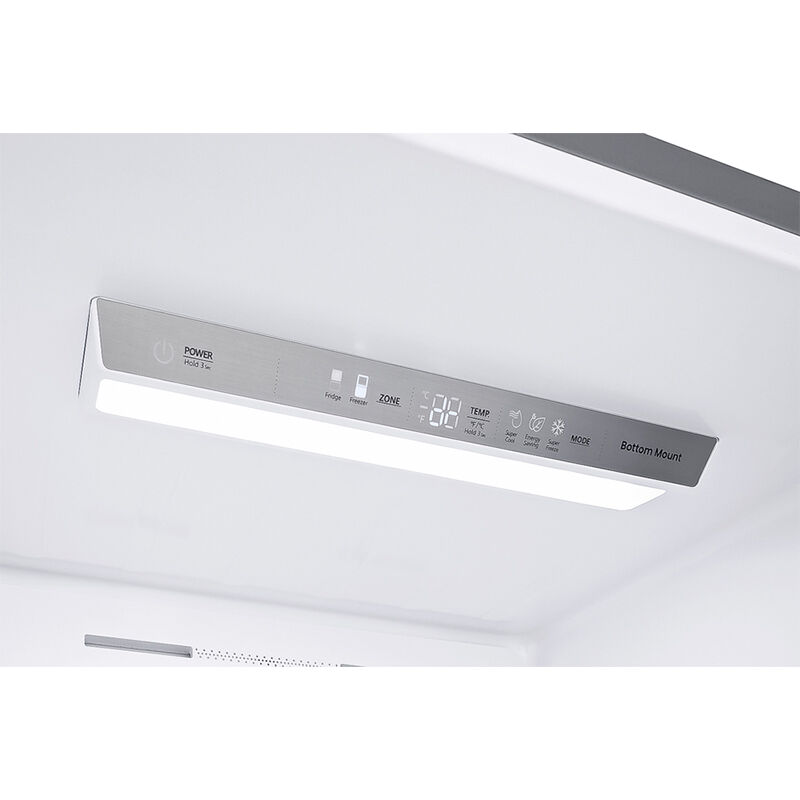 Summit 28 in. 14.6 cu. ft. Counter Depth Bottom Freezer Refrigerator with Professional Handles - Stainless Steel, , hires