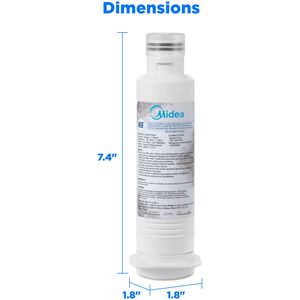 Midea Twist-In Water Filter for French Door Refrigerators - White, , hires