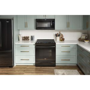 Whirlpool 30" 1.9 Cu. Ft. Over-the-Range Microwave with 10 Power Levels, 300 CFM & Sensor Cooking Controls - Black, Black, hires
