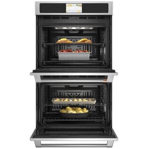 Cafe Professional Series 30 in. 10 cu. ft. Smart Top Control Electric Double Wall Oven with True European Convection - Stainless Steel, Stainless Steel, hires
