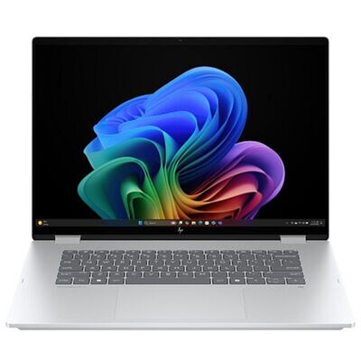 HP OmniBook 7 Flip 16 in. 2-in-1 Touch Screen Notebook with HP AI, Intel Core Ultra 7 256V, 8-Core CPU, Intel Arc 140V, 8GB VRAM GPU, 16 GB RAM, 512 GB SSD, up to 15.75 Hrs. of Battery Life & Windows 11 Home - Glacier Silver | 16-AU0275NR