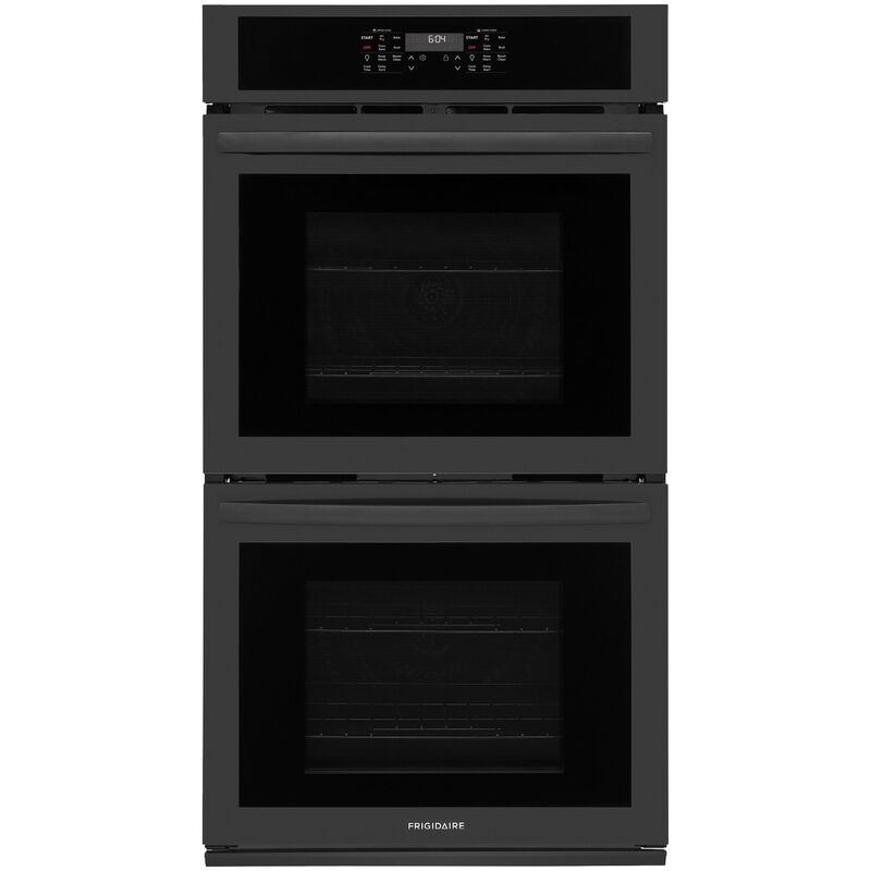 Frigidaire 27 in. 7.6 cu. ft. Top Control Electric Double Wall Oven with Standard Convection - Black, , hires
