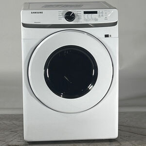 Samsung 27 in. 7.5 cu. ft. Front Loading Electric Dryer with 10 Dryer Programs, 9 Dry Options, Sanitize Cycle, Wrinkle Care & Sensor Dry - White (Open Box Good Condition), , hires