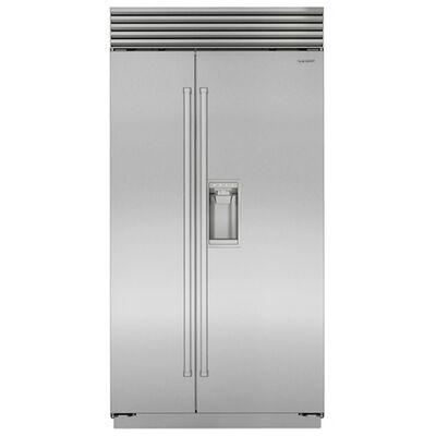 Sub-Zero Classic 42 in. 24.0 cu. ft. Built-In Smart Side-by-Side Refrigerator with Professional Handles, External Filtered Ice & Water Dispenser - Stainless Steel | CL4250SD/S/P