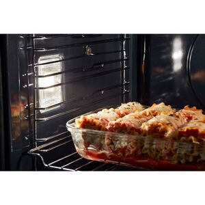 Whirlpool 24 in. 5.8 cu. ft. Smart Front Control Electric Double Wall Oven with True European Convection - Black, Black, hires