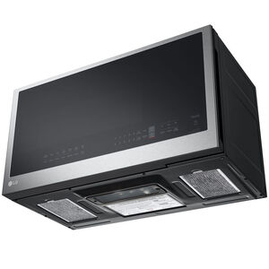 LG 30 in. 2.0 cu. ft. 1050W Smart Over-the-Range Microwave with 400 CFM & Sensor Cooking - PrintProof Stainless Steel, PrintProof Stainless Steel, hires