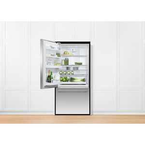 Fisher & Paykel Series 7 32 in. 17.1 cu. ft. Left-Hinged Counter Depth Bottom Freezer Refrigerator with External Water Dispenser - Stainless Steel, , hires