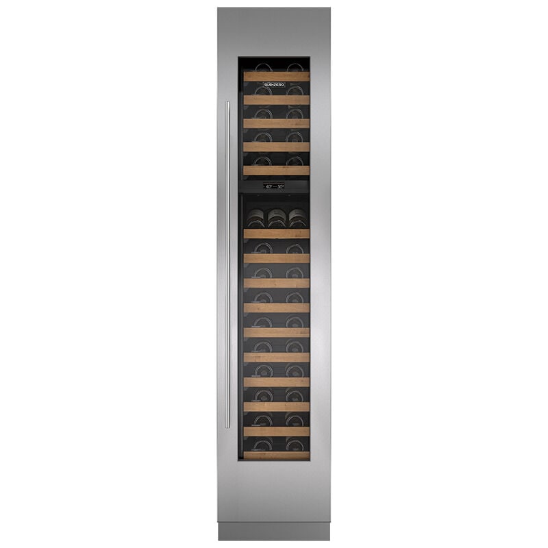 Sub-Zero Designer Series 18 in. Built-in Smart Wine Column Storage with Wood Racks, Dual Temperature Zones & 59 Bottle Capacity - Custom Panel Ready, , hires