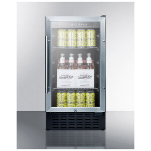 Summit Commercial 18 in. 2.7 cu. ft. Built-In/Freestanding Beverage Center with Adjustable Shelves & Digital Control - Stainless Steel, , hires