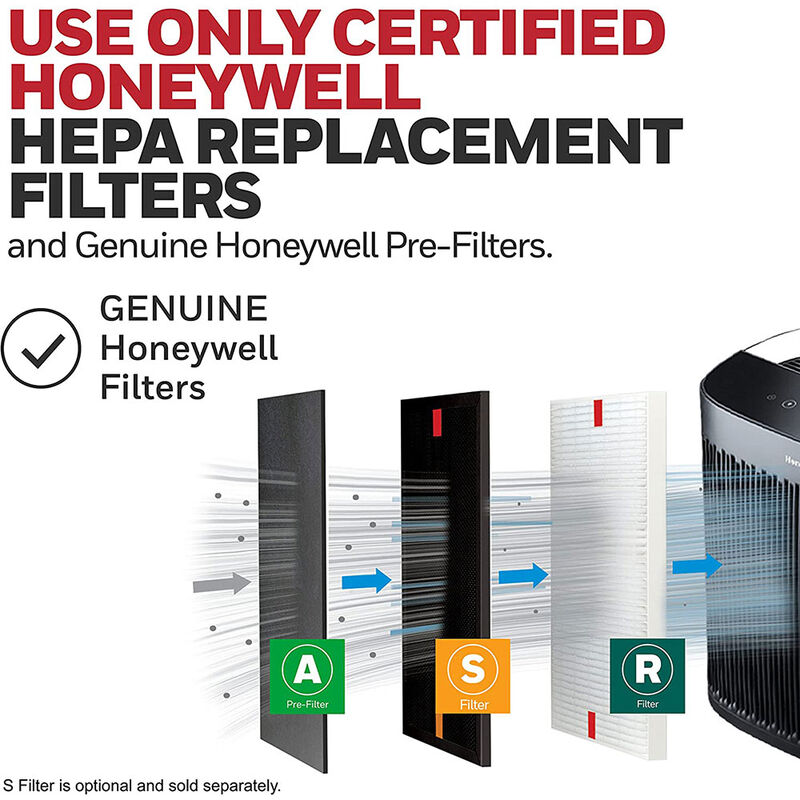 Honeywell InSight Series HEPA Home Air Purifier for Extra Large Rooms - Black, , hires