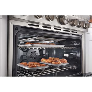 KitchenAid 36 in. 5.1 cu. ft. Smart Convection Oven Freestanding Dual Fuel Range with 6 Sealed Burners - Stainless Steel, , hires