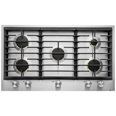 JennAir Euro-Style Series 36" Gas Cooktop with 5 Sealed Burners - Stainless Steel | JGC3536GS