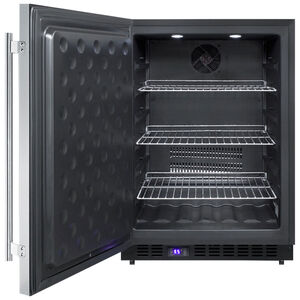 Summit 24 in. 4.6 cu. ft. Built-In Outdoor Frost Free Compact Upright Freezer with Adjustable Shelves - Stainless Steel, , hires