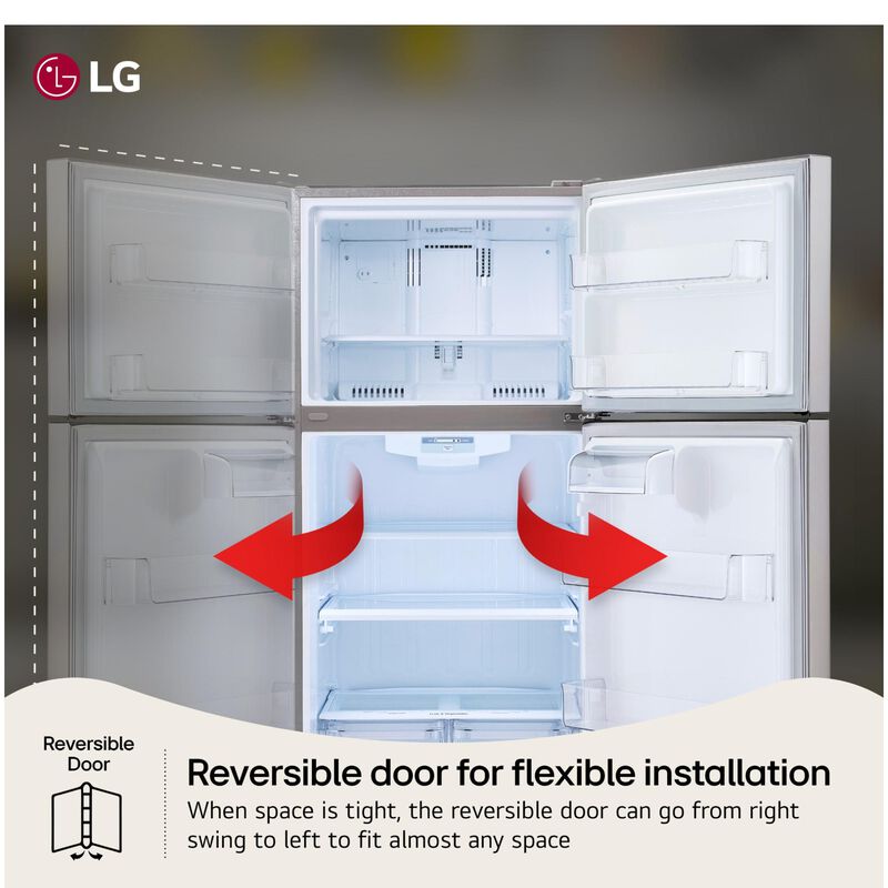 LG 30 in. 20.2 cu. ft. Top Freezer Refrigerator - Stainless Steel, Stainless Steel, hires