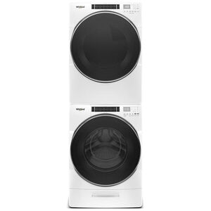 Whirlpool 27 in. 5.0 cu. ft. Stackable Front Load Washer with Sanitize Cycle, Steam Wash & Load-&-Go XL Dispenser - White, , hires