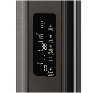 KitchenAid 36 in. 23.1 cu. ft. Smart Counter Depth French Door Refrigerator with Ice & Water Dispenser - Black Ore, , hires