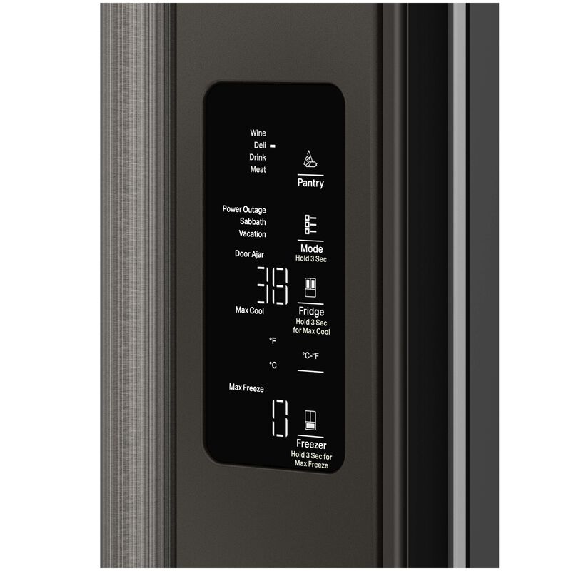 KitchenAid 36 in. 23.1 cu. ft. Smart Counter Depth French Door Refrigerator with Ice & Water Dispenser - Black Ore, , hires