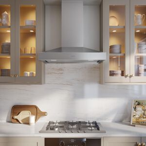 Zephyr 36 in. Ducted Chimney Style Range Hood with 600 CFM, 3 Fan Speeds & 2 LED Lights - Stainless Steel, , hires