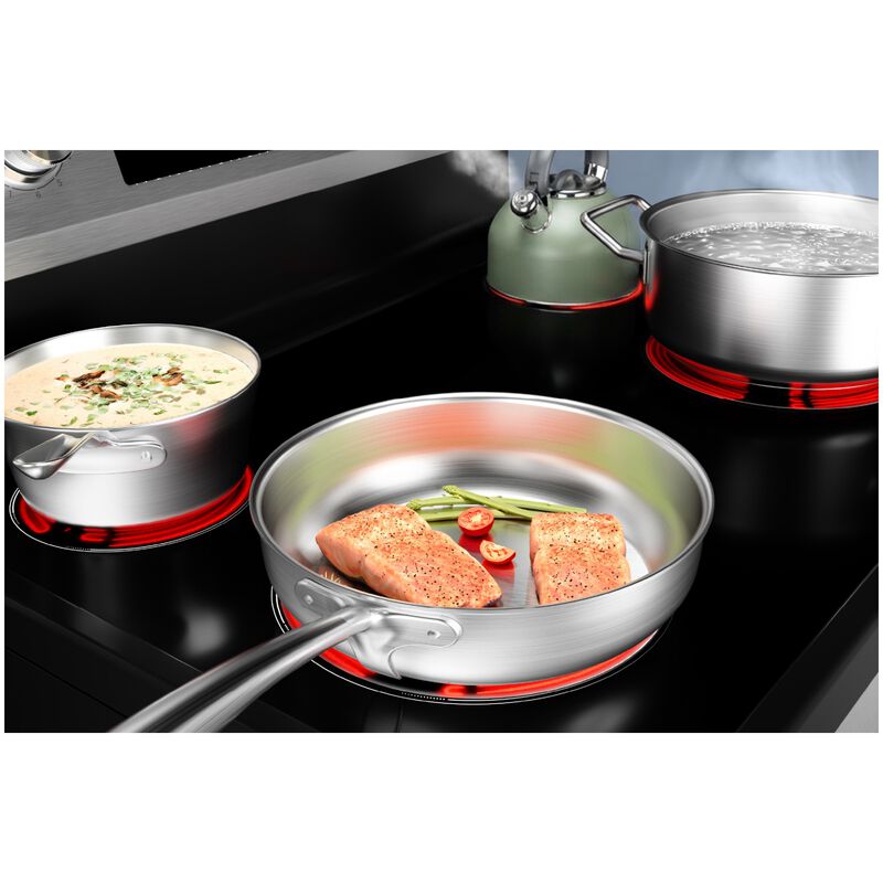 Midea 30 in. 6.3 cu. ft. Electric Range with Radiant Burners - Stainless Steel, , hires
