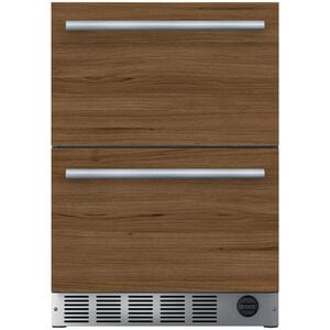 Thermador 24 in. 4.3 cu. ft. Double Refrigerator & Freezer Drawer with Professional handles - Stainless Steel, , hires
