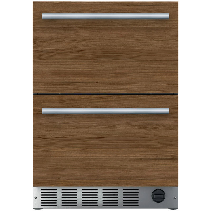 Thermador 24 in. 4.3 cu. ft. Double Refrigerator & Freezer Drawer with Professional handles - Stainless Steel, , hires