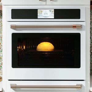 Cafe Professional Series 30 in. 10 cu. ft. Smart Top Control Electric Double Wall Oven with True European Convection - Matte White, Matte White, hires