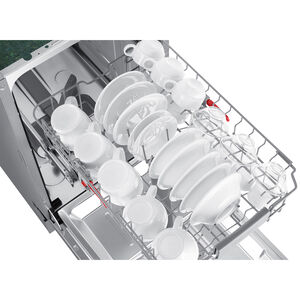 Samsung 18 in. Top Control Dishwasher with 46 dBa Sound Level, AutoRelease & Pocket - Fingerprint Resistant Stainless, , hires