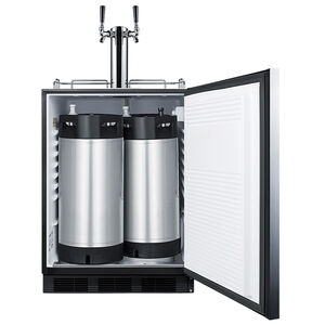 Summit 24 in. 5.5 cu. ft. Cold Brew Coffee Dispenser with 2 Taps & Knob Control - Stainless Steel, , hires