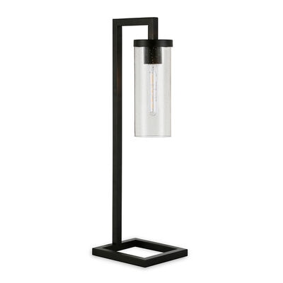 Hudson & Canal Malva Table Lamp With Seeded Glass - Black | TL0137