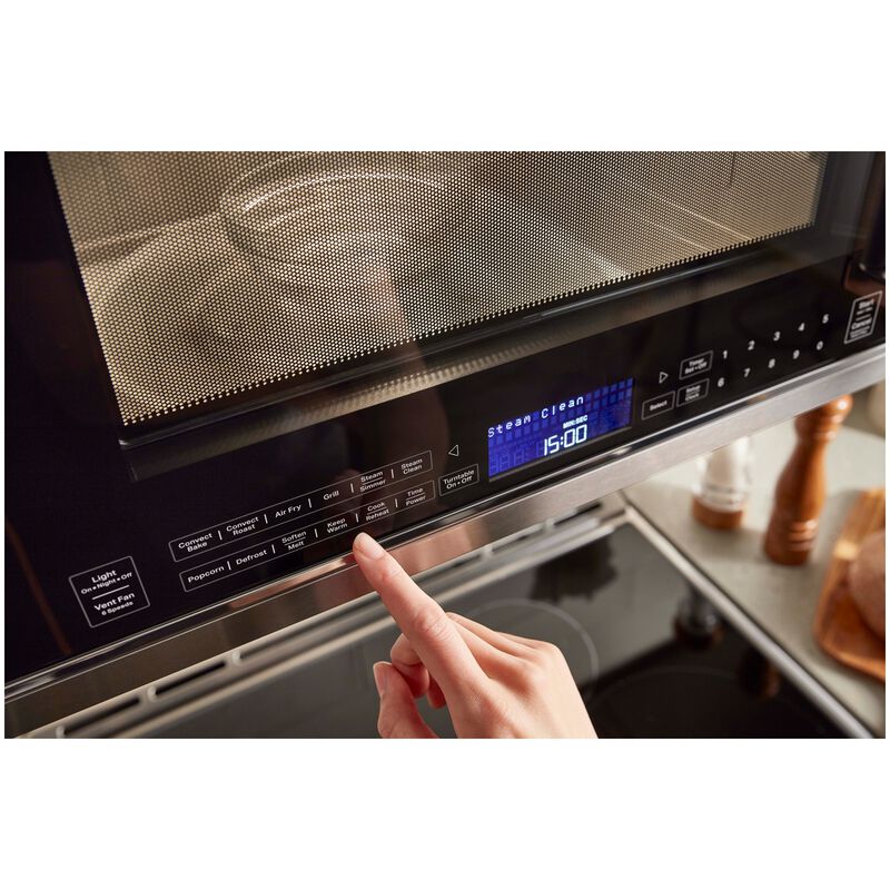 KitchenAid 30 in. 1.9 cu. ft. 1200W Over-the-Range Microwave with 400 CFM, Convection & Sensor Cooking - Stainless Steel, , hires