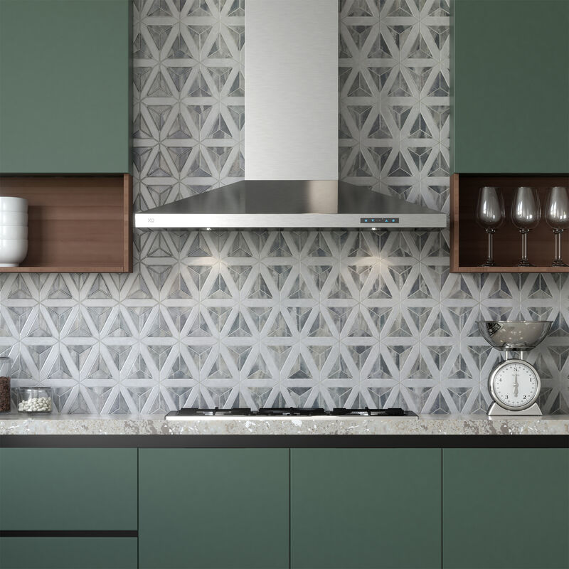 XO 30 in. Convertible Chimney Style Range Hood with 600 CFM, 3 Fan Speeds & 2 LED Lights - Stainless Steel, , hires