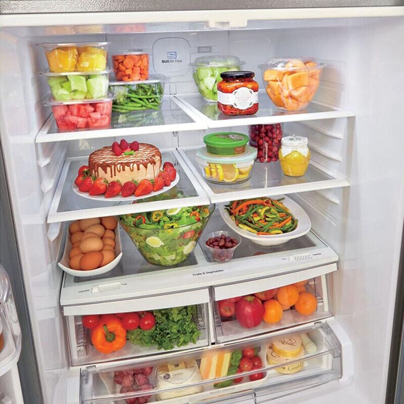 LG 30 in. 21.8 cu. ft. French Door Refrigerator with Ice Maker - Stainless Steel, Stainless Steel, hires