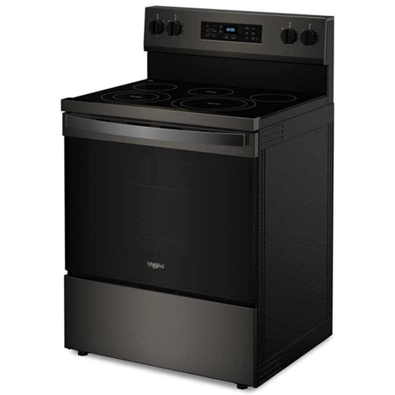 Whirlpool 30 in. 5.3 cu. ft. Air-Fry Standard Convection Electric Range with Radiant Burners - Black Stainless, , hires
