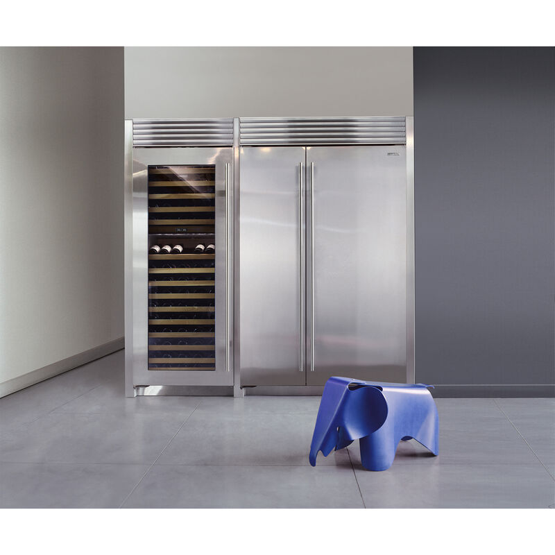 Sub-Zero Classic 48 in. 28.8 cu. ft. Built-In Smart Counter Depth Side-by-Side Refrigerator with Tubular Handles, Internal Ice & Water Dispenser - Stainless Steel, , hires