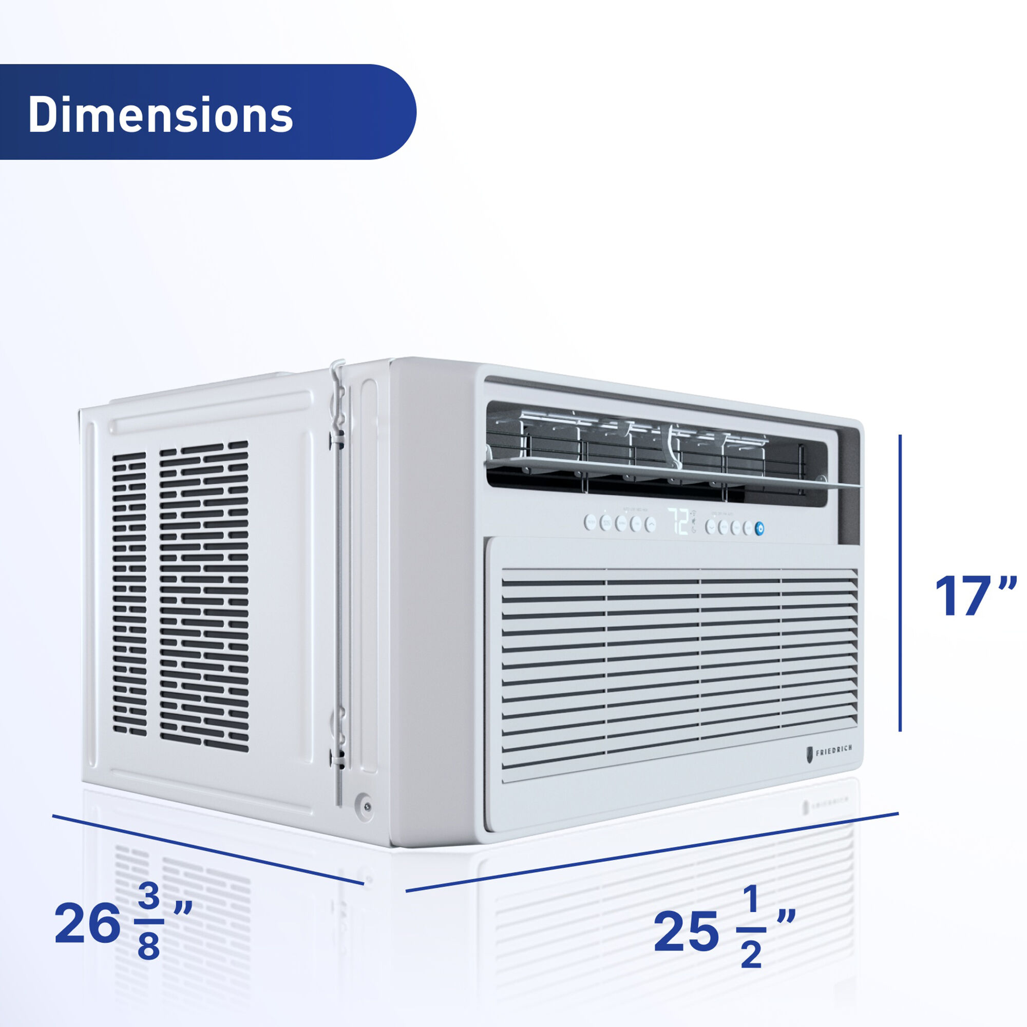 Friedrich Chill Premier Series 18,000 BTU Smart Energy Star Window/Wall Air  Conditioner with Inverter, 3 Fan Speeds, Sleep Mode \u0026 Remote Control -  White | P.C. Richard \u0026 Son
