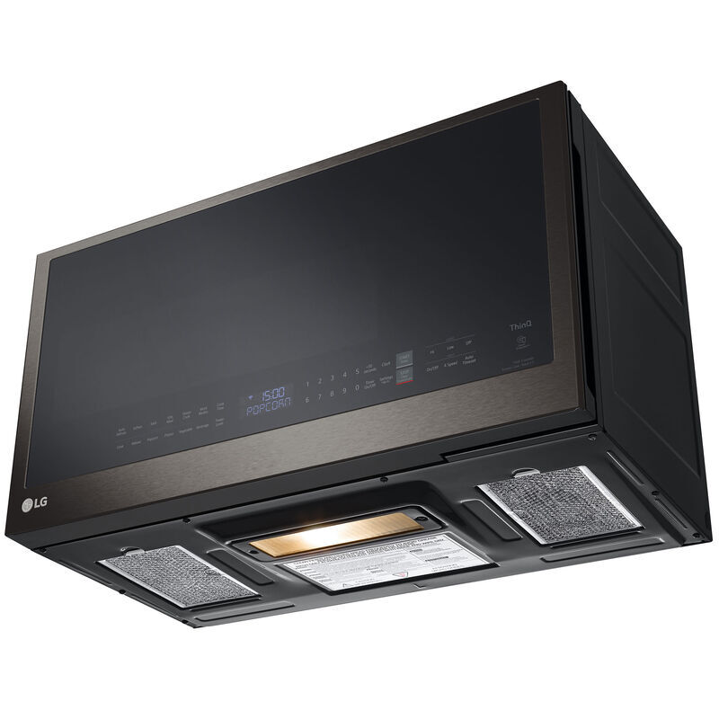 LG 30 in. 2.0 cu. ft. 1050W Smart Over-the-Range Microwave with 400 CFM & Sensor Cooking - PrintProof Black Stainless Steel, PrintProof Black Stainless Steel, hires