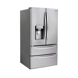 LG 36 in. 27.8 cu. ft. Smart 4-Door French Door Refrigerator with External Ice & Water Dispenser - PrintProof Stainless Steel, Stainless Steel, hires
